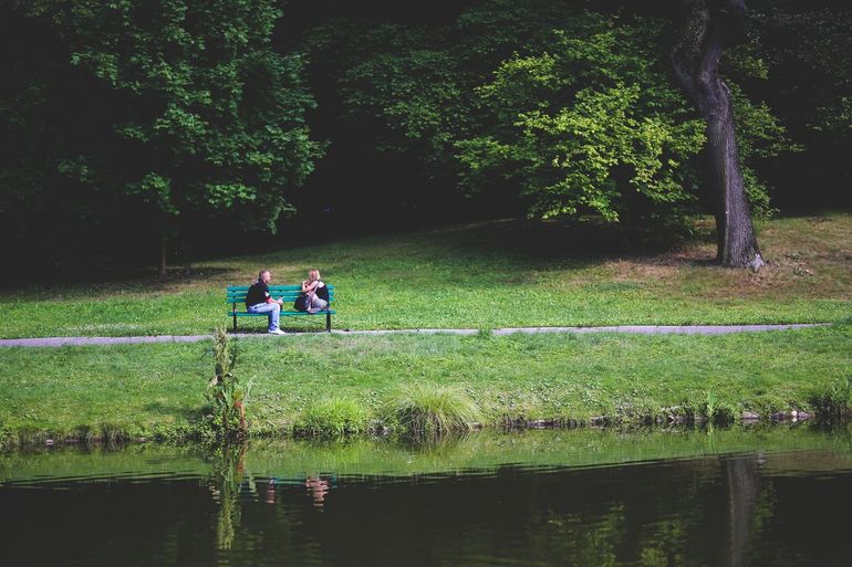 Ontmoeting in het park