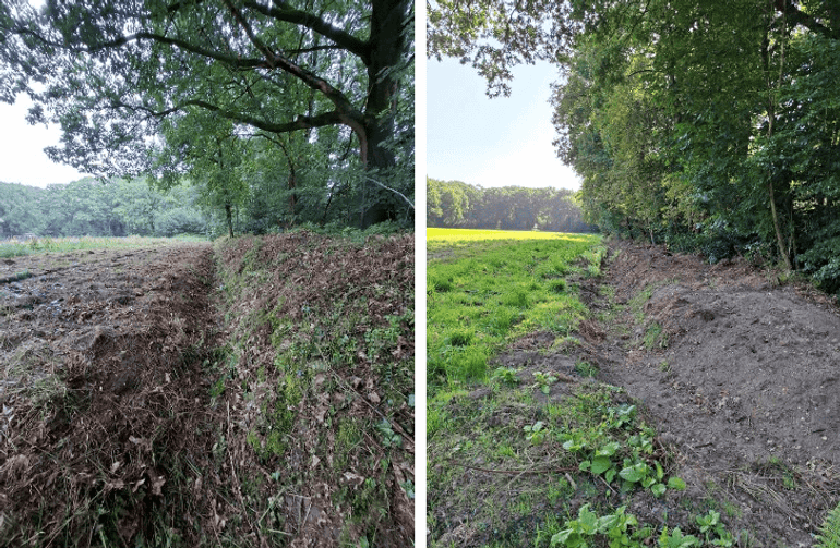 Door watergangen te verondiepen blijft water langer beschikbaar