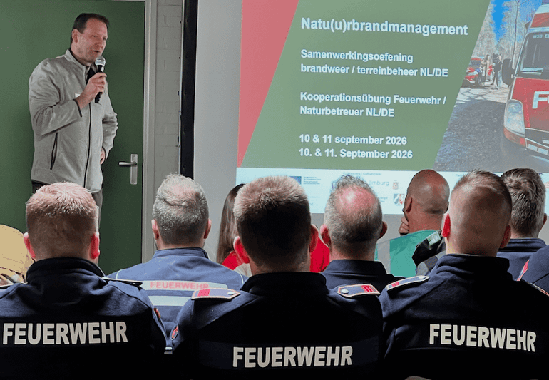 Door elkaar te kennen en elkaar te vinden, kunnen brandweer en natuurbeheerders in het grensgebied van Nederland en Duitsland nog beter samenwerken als dat nodig is