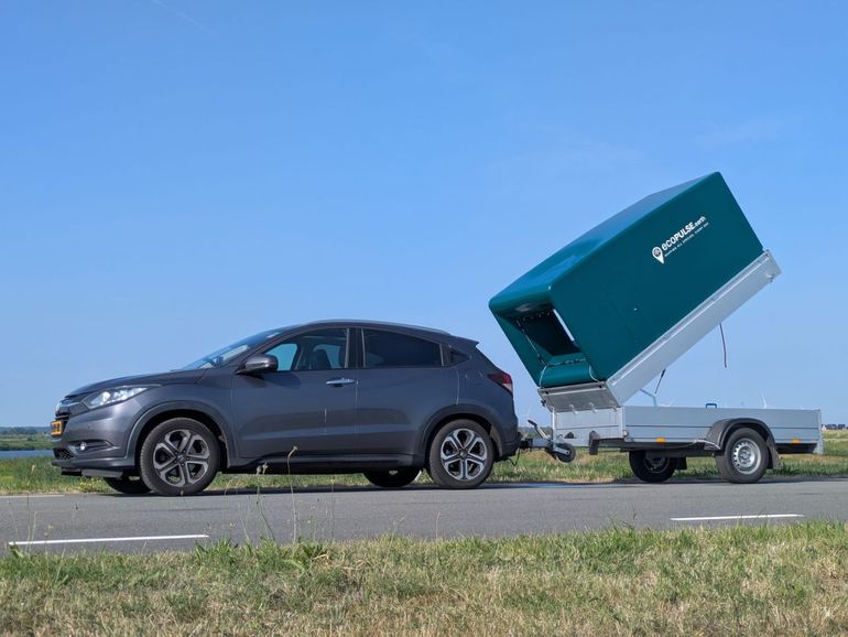 Mobiel bemonsteringssysteem van bedrijf EcoPulse, gebruikt in het Reevediep