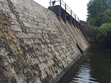 Garlogie dam in Schotland voor