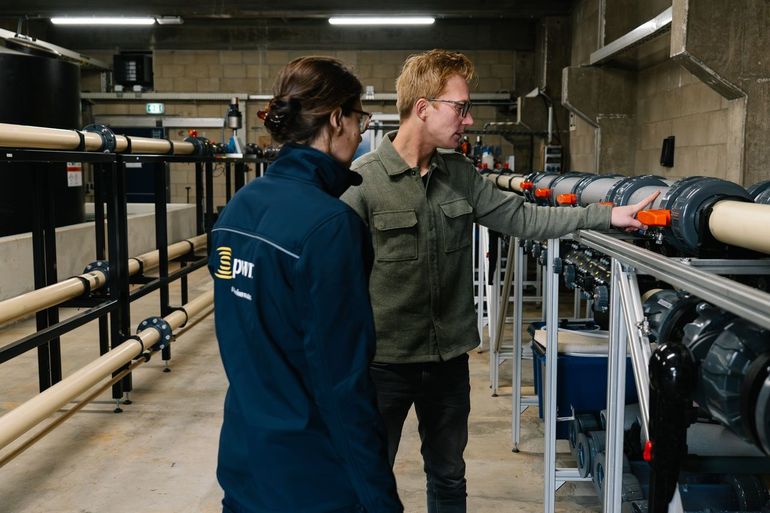 Onderzoeksopstelling biologisch stabiel drinkwater