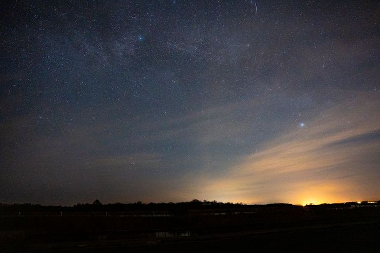 De lucht in Dark Sky Park in het Lauwersmeergebied