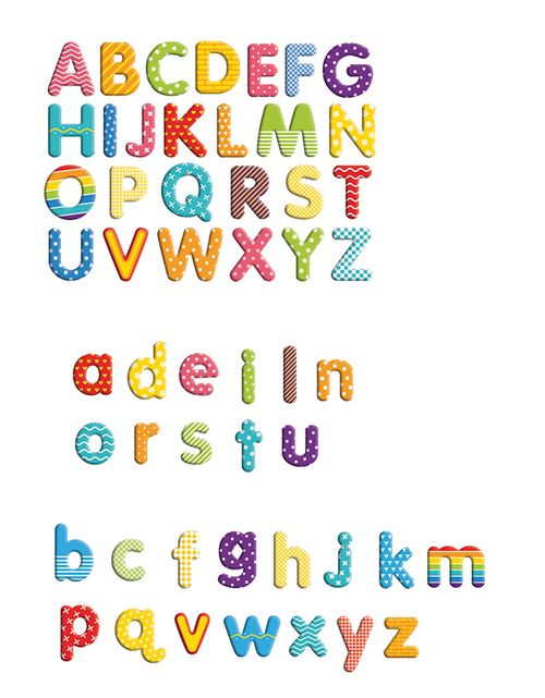Magnetische letters in kistje