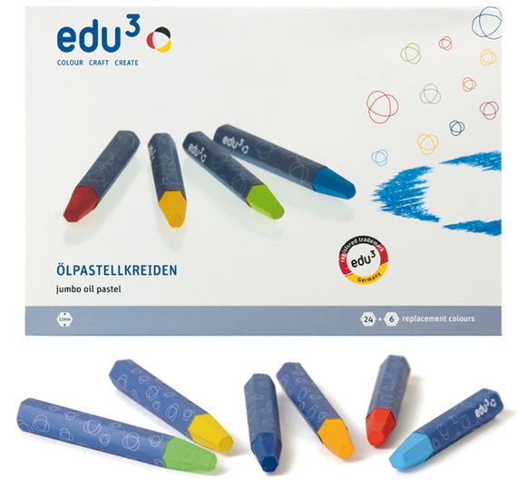 Edu3 Jumbo Ölpastellkreide (24+6)