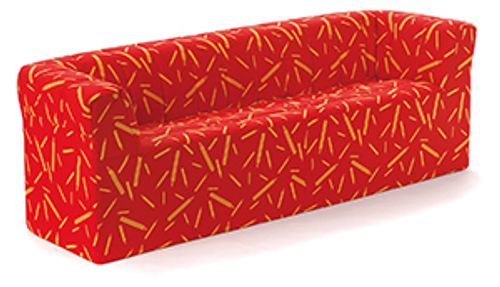 Dreisitzer-Sofa Kindergröße.