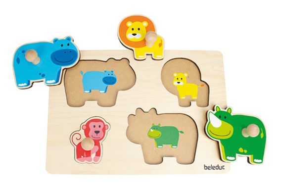 Knopfpuzzle Tiere