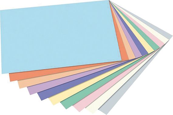 Tonpapier Pastellfarben in 50x70cm.