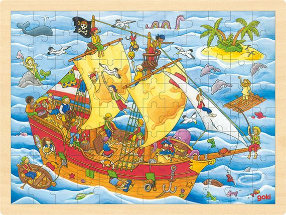 Einlegepuzzle Piraten 96 teilig