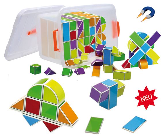 Magneetbouwstenen Rainbow