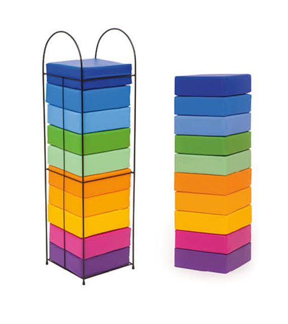 Regenbogen-Sitzkissen mit Sitzkissengestell