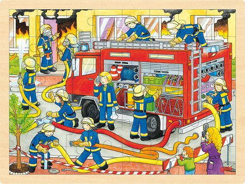 Einlegepuzzle Feuerwehr 48 teilig