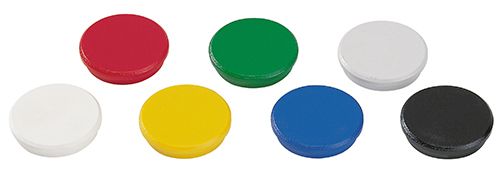 Magnete für Magnetwand/Whiteboard. 10 Stück farblich sortiert. 32mm. Durchmesser