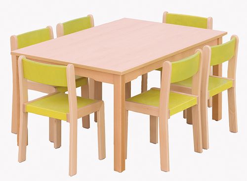 Tisch-Stuhl-Kombinationen mit Filzgleitern