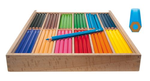 Edu3 Jumbo Stifte mit 5 mm. dicker Mine und klassischem Sechskantgriff