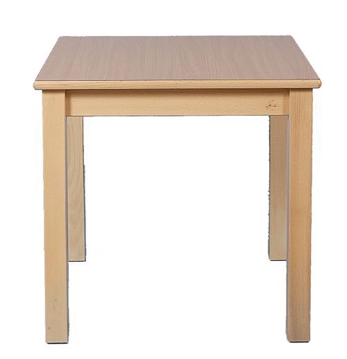 Tafel vierkant 80x80cm.