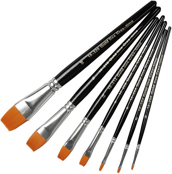 Crea-penselen Gold Line vlak