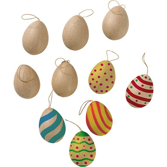Eier aus Karton mit Aufhänger