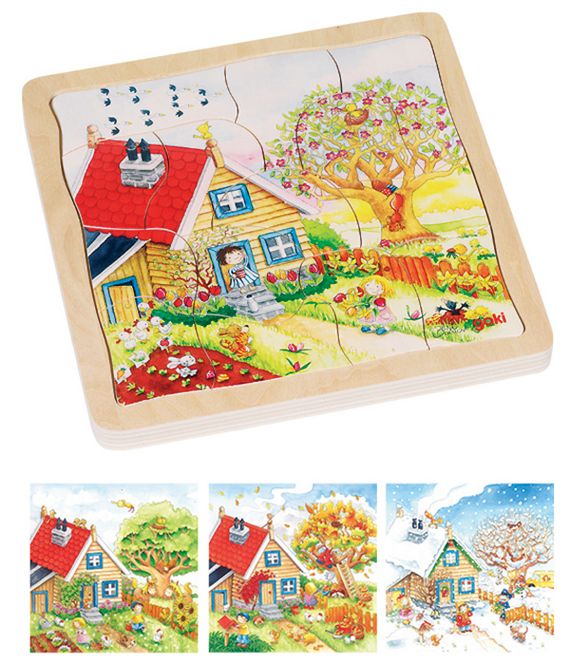 Schichtenpuzzle Jahreszeiten