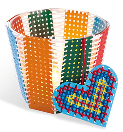 Stickkarton bunt, unbedruckt
