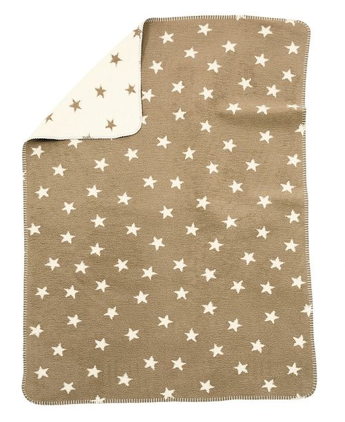 Babydecke aus Baumwolle Sterne beige