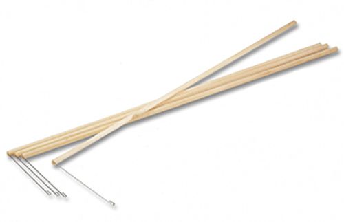 Laternenstäbe Holz mit Draht