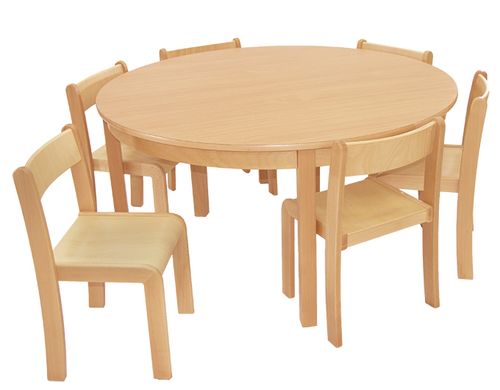 Tisch-Stuhl-Kombination Rund