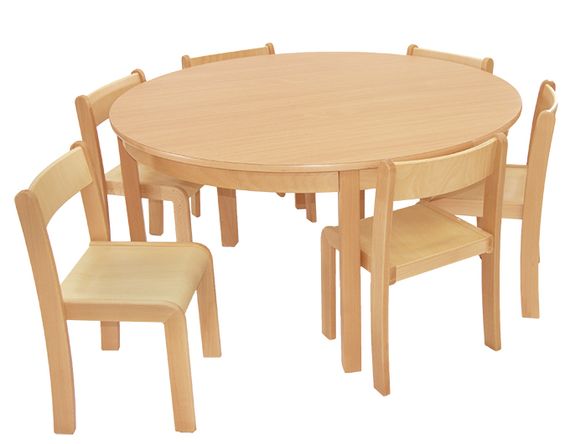 Tisch-Stuhl-Kombination Rund