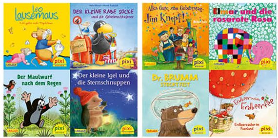 Die beliebtesten Bilderbuch-Helden bei Pixi 8er-Set 3