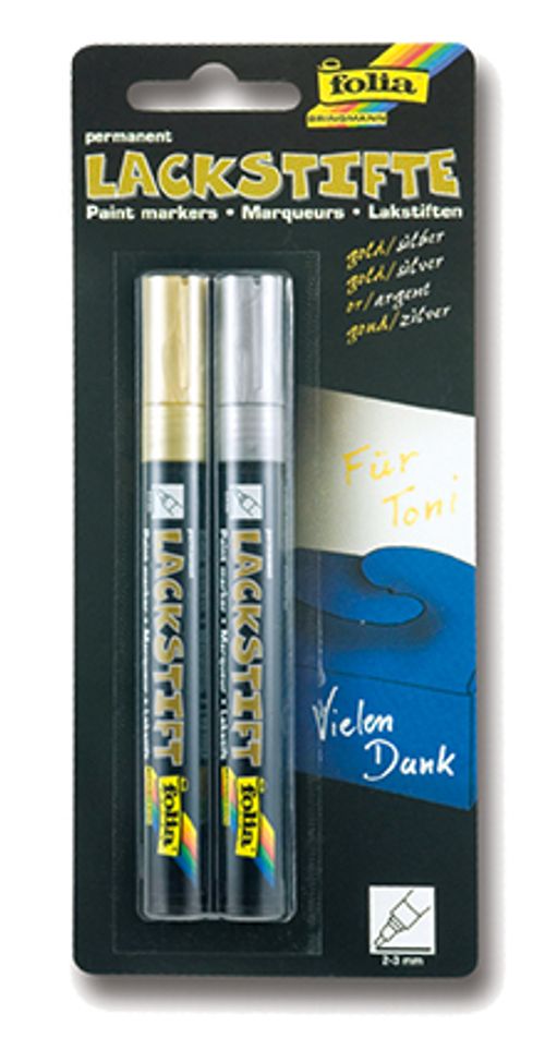 Lackstifte gold und silber DÜNN.