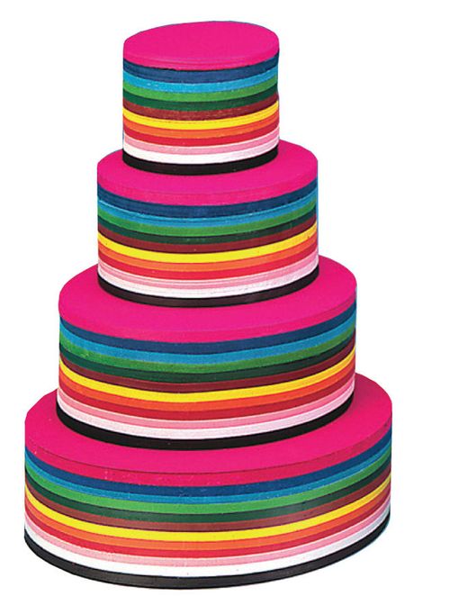 Vouwkartons 16 cm rond 12 kleuren