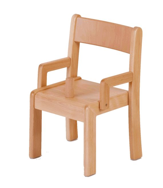 Stuhl Simeon mit Lehne und Knauf