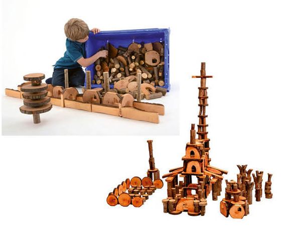 Eco Blocks mit Rinde