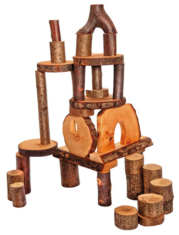 Eco Blocks mit Rinde