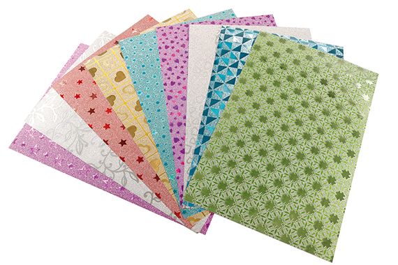 Glitterpapier selbstklebend mit Muster