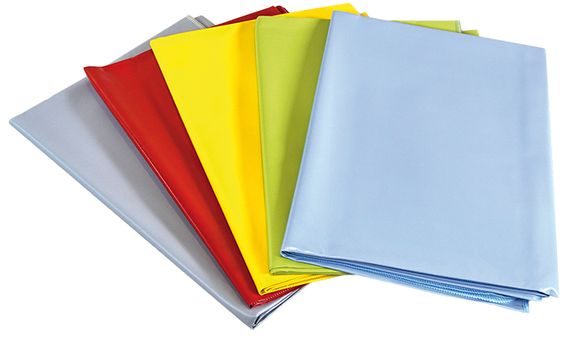 Wachstuch - Tischdecke, umkettelt, 130x160cm. Farbe gelb.