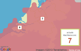 Pollenplanner verwachting voor bijvoet voor 13 juli 2013