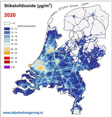 Trendfiguur jaargemiddelde stikstofconcentratie 2013-2020