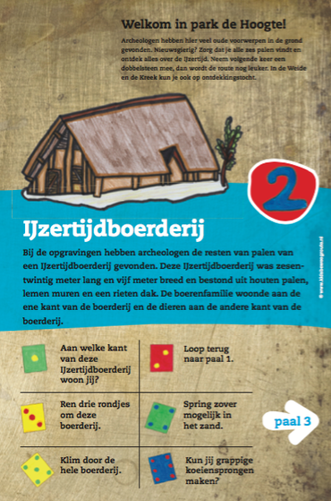 IJzertijdboerderijposter als onderdeel van kidsbeweegroute