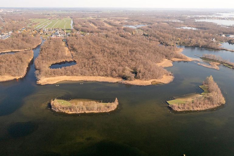 Wijde Blik in de winter, gezien vanuit de lucht, Arthur de Bruin