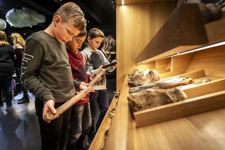Kinderen bij een zaalprogramma van Naturalis