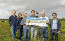 Fred van Diem Bernard de Jong, Eva Fransen van Vogelbescherming Nederland, Linda, Arjan en Hans Mulder, Michiel van den Bergh van Vogelbescherming Nederland