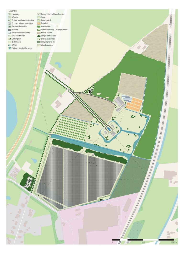 Voorlopige indeling voor Energietuin de Noordmanshoek