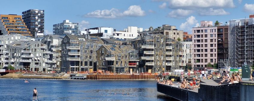 Zwemmen in de haven van Oslo.