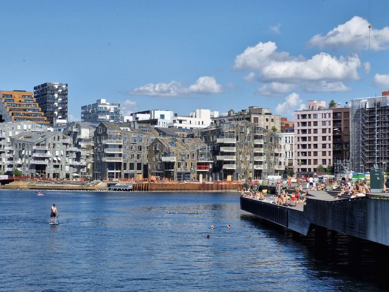 Zwemmen in de haven van Oslo