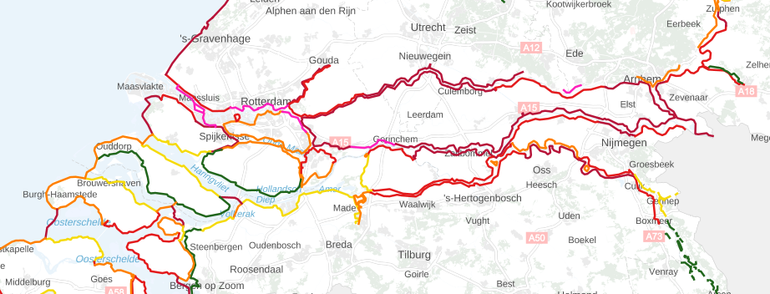 Ligging en norm primaire waterkeringen