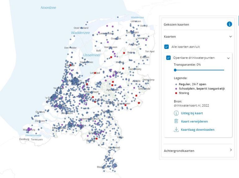 Kaart Openbare Drinkwaterpunten 