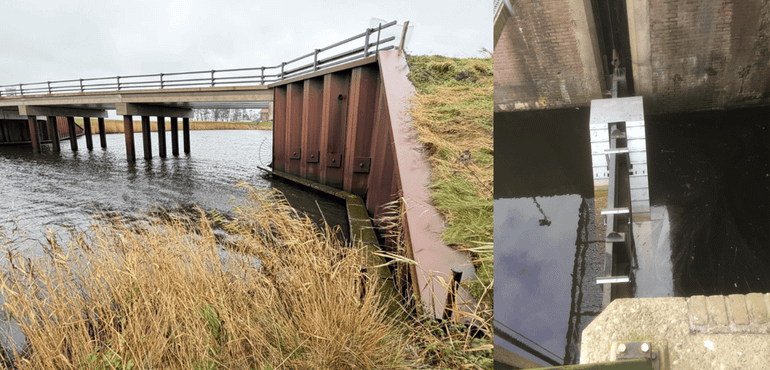 Otterplanken kunnen niet alleen bij bruggen, maar ook bij sluizen worden aangelegd