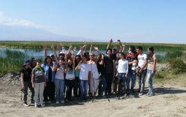 anoniem vogelspotters in Armenië