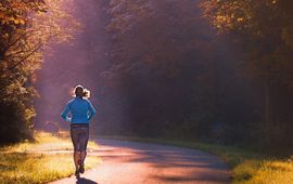 Hardlopen in het bos